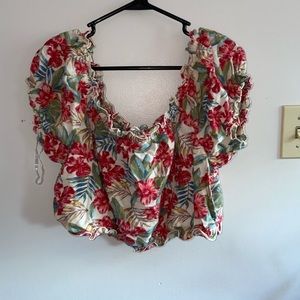 AmericanEagle Floral Crop Top